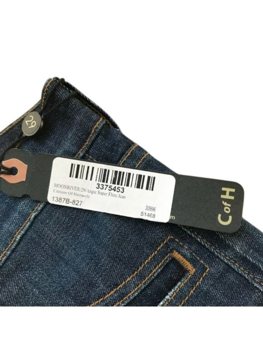 Citizens Of Humanity Super Flare Jeans Size 29 Moonriver Blue - Picture 5 of 8